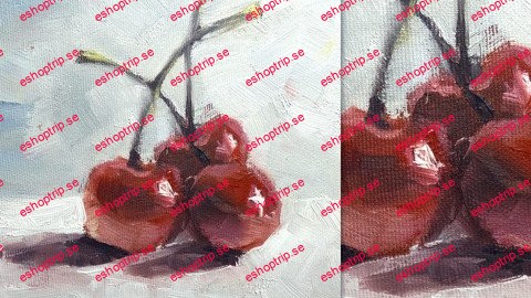 Loose Impressionism Cherries Still Life Painting Beginner