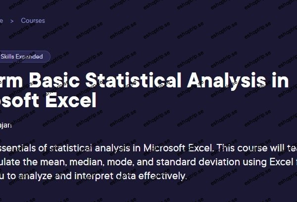 Perform Basic Statistical Analysis in Microsoft Excel