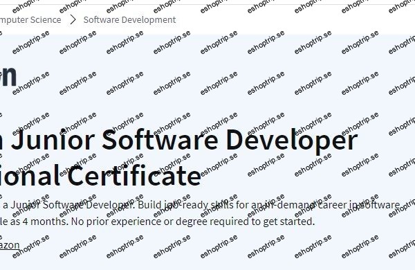 Coursera Amazon Junior Software Developer Professional Certificate