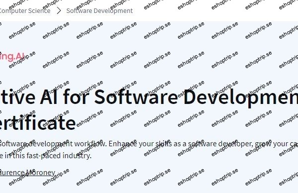Coursera Generative AI for Software Development Skill Certificate