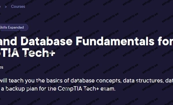 Data and Database Fundamentals for CompTIA Tech+