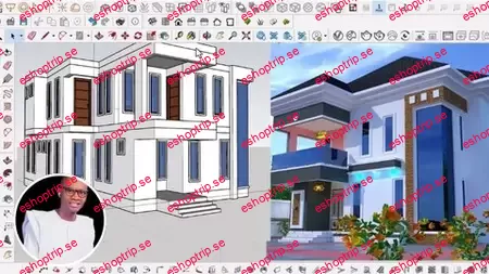 Learn 5Bedroom Duplex from basic to advance SketchUp Pro