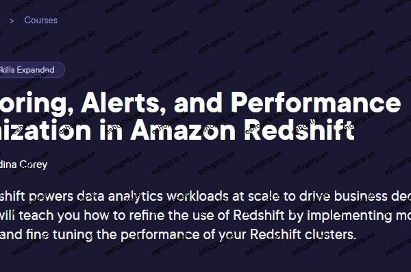 Monitoring, Alerts, and Performance Optimization in Amazon Redshift