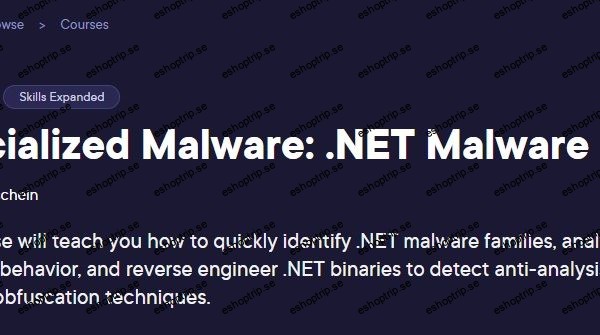 Specialized Malware NET Malware