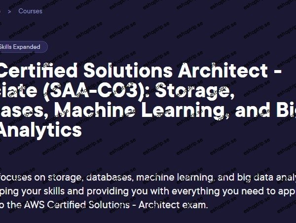 AWS Certified Solutions Architect Associate (SAA C03) Storage, Databases, Machine Learning, and Big Data Analytics