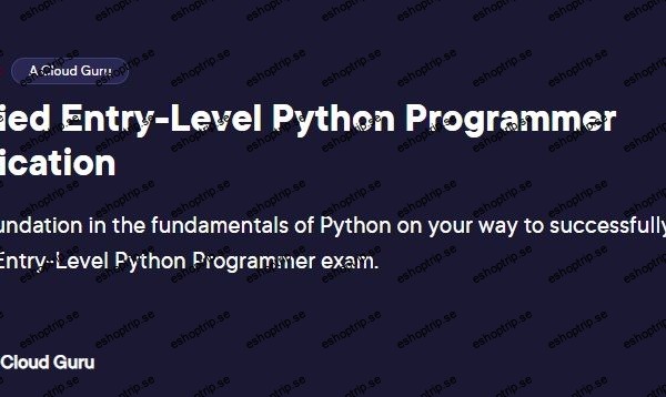 Acloud Guru Certified Entry Level Python Programmer Certification