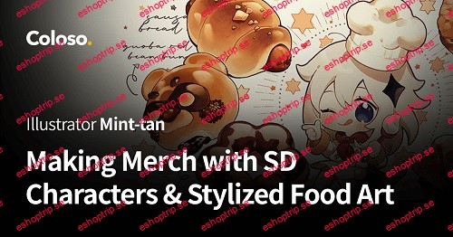 Coloso Making Merch with SD Characters & Stylized Food Art (Mint tan)